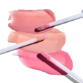 Peptide Lip Shine SPF 30 Rose Champagne Pink swatches with applicator